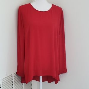 NWOT Vince Camuto HighLow Red Blouse